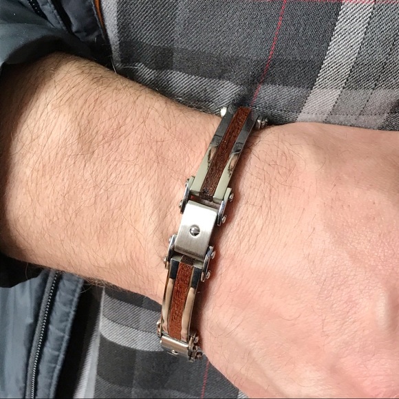 italgem Other - Italgem Steel and wood bracelet